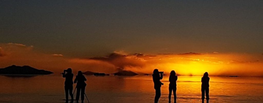 Atardecer en Uyuni, Bolivia
