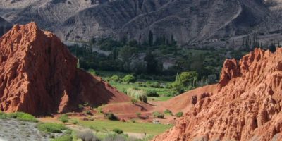Vista aérea del camino de los Colorados, Purmamarca, Jujuy