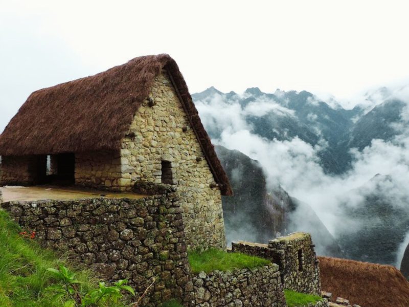 casa en la ciudadela de Machu Picchu, Perú