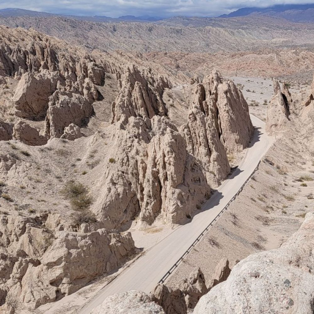 Vista desde la zona superior de la Quebrada de las Flechas, RN40, Valles, Calchaquies, Salta